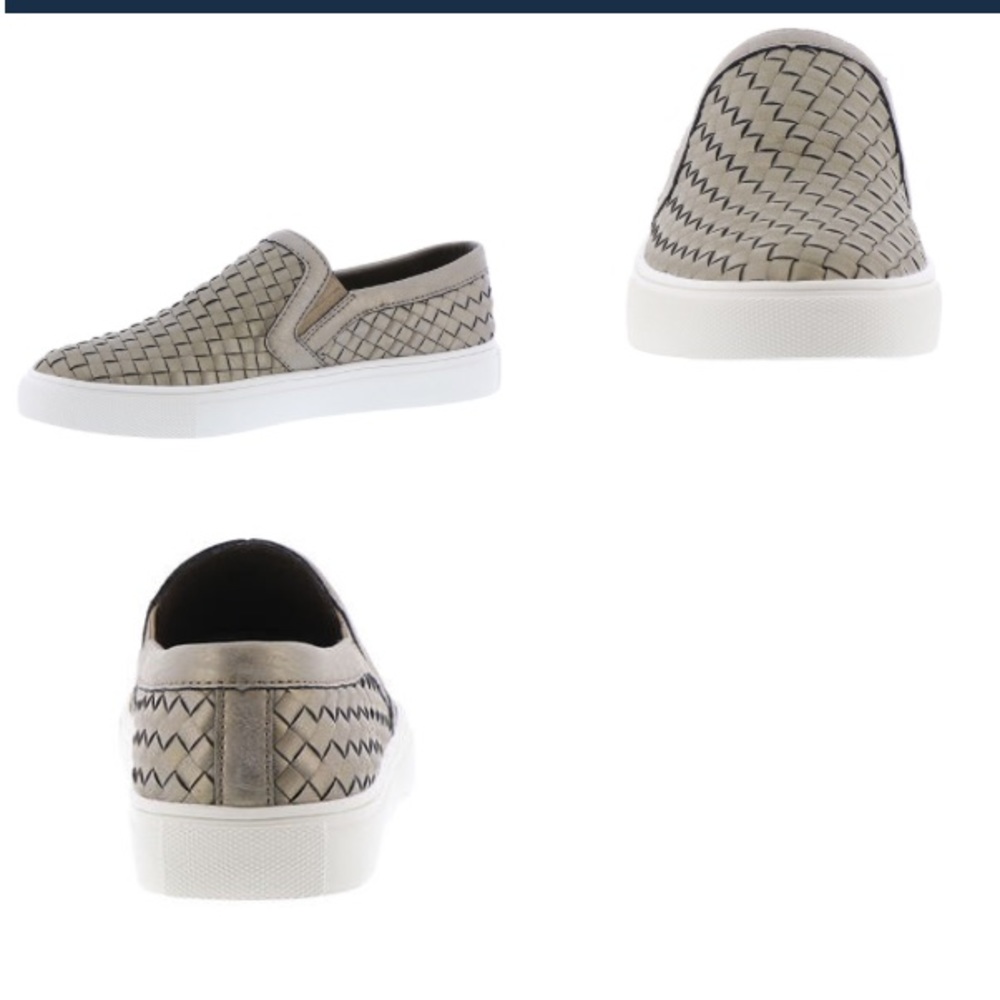Corkys Woven Slip-On Sneakers in Taupe Metallic